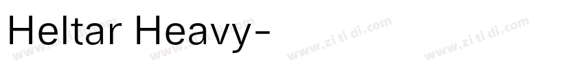 Heltar Heavy字体转换